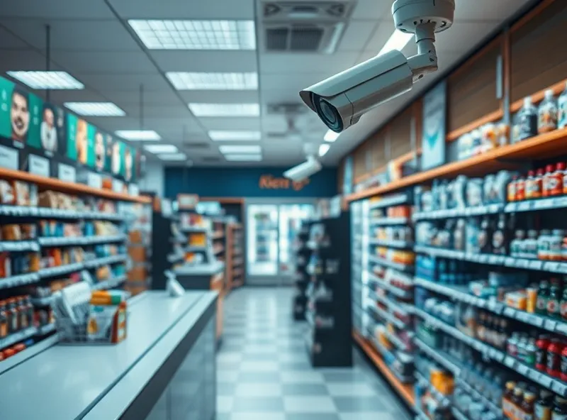 Close-up of professional security camera dome with infrared LEDs and 4K resolution lens