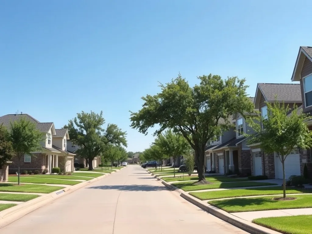 Plano residential neighborhood with security cameras