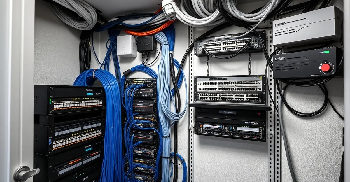 Professional cable tray organization for network infrastructure